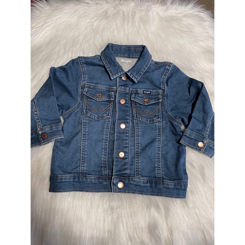 Wrangler Kids Toddler Classic Blue Denim Jean Jacket Size 3T Used